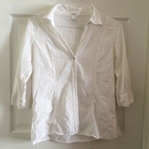 Old Navy white cotton eyelet blouse